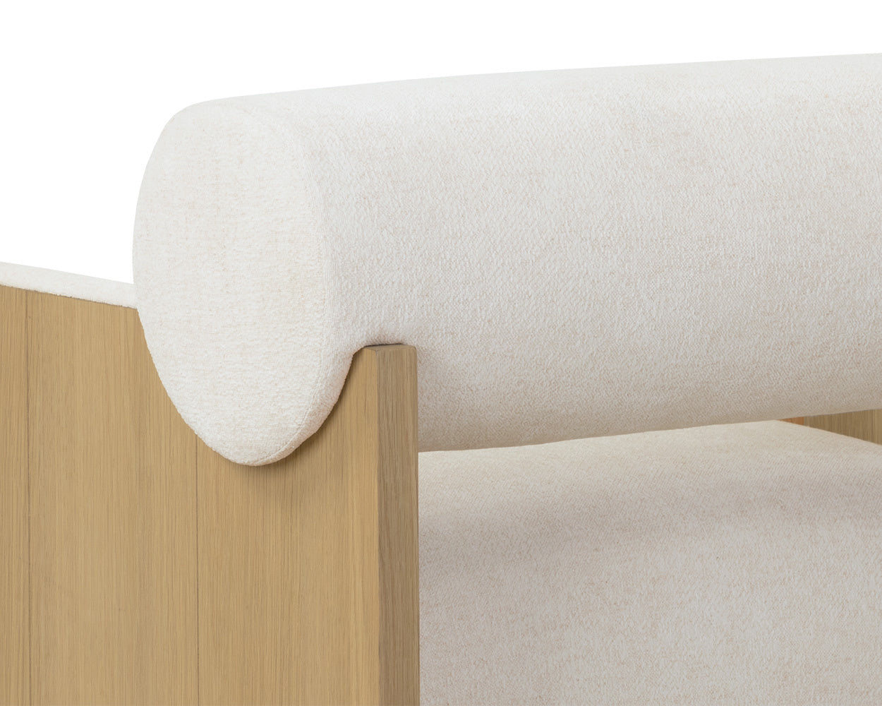 Coburn Lounge Chair - Rustic Oak - Eclipse White