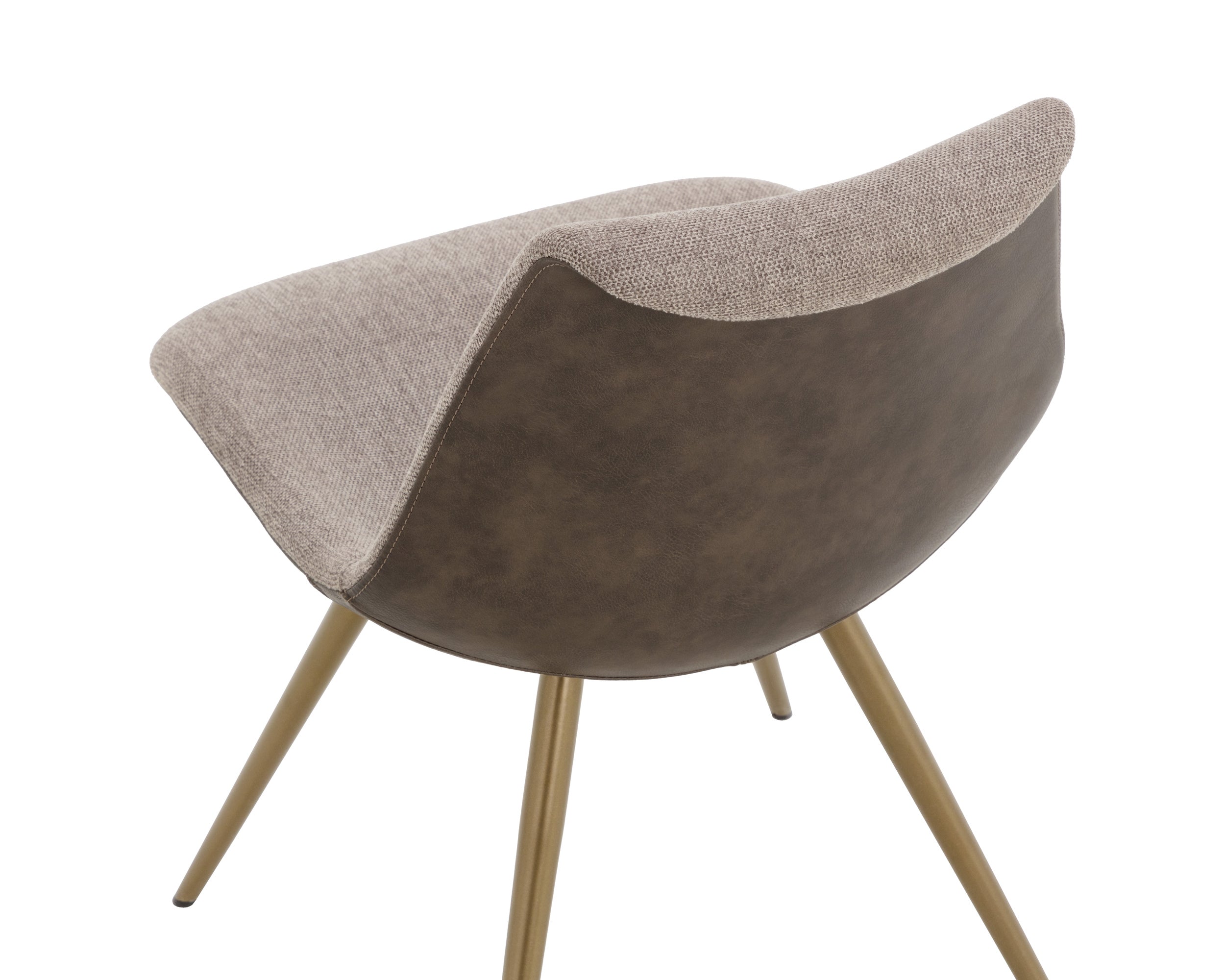 Lipa Dining Chair - Antique Bronze - Belfast Oyster Shell / Porpoise