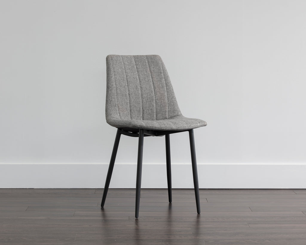 Drew Dining Chair - Black - Light Grey