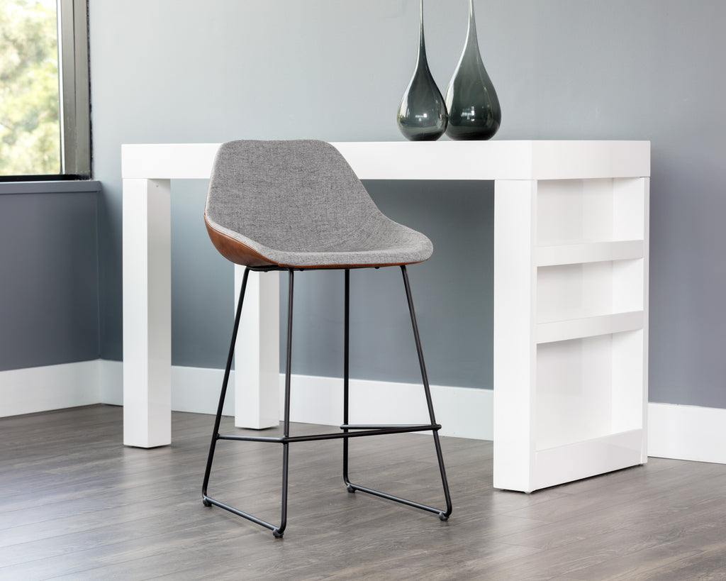 Mccoy Counter Stool - Cinnamon Brown / November Grey