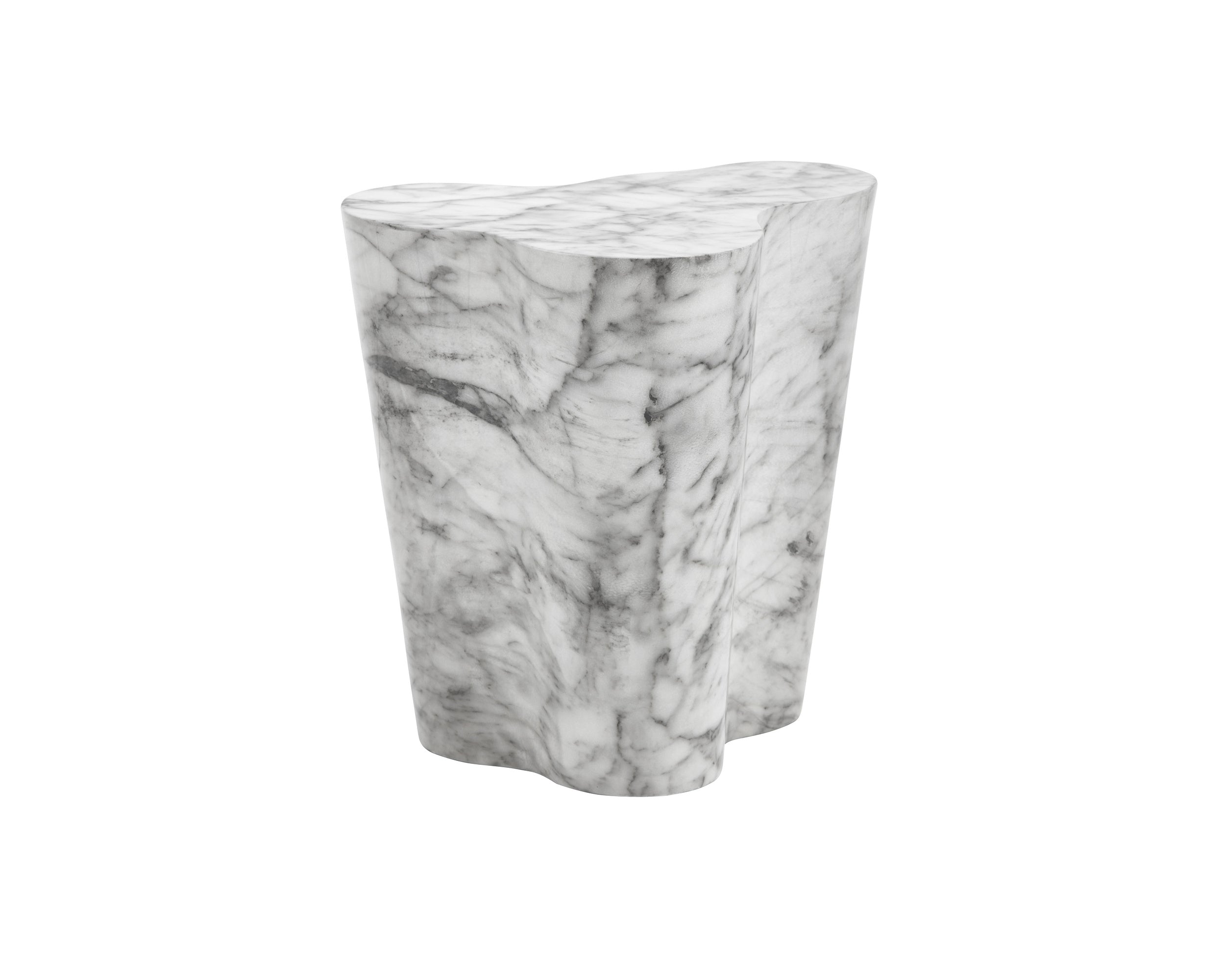 Ava End Table - Small - Marble Look