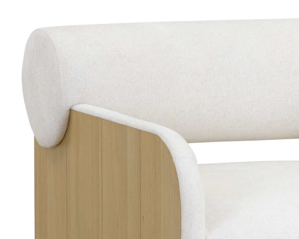 Coburn Lounge Chair - Rustic Oak - Eclipse White