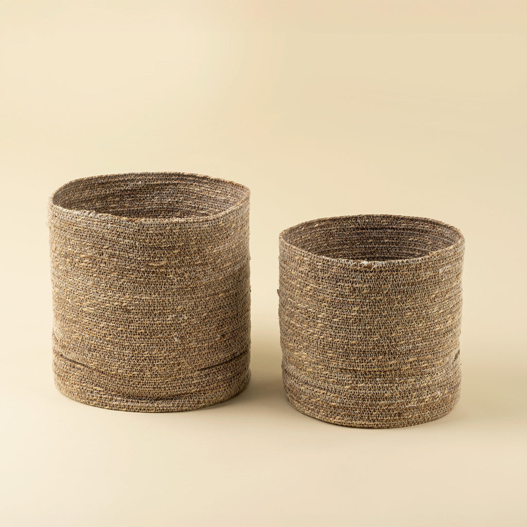 Costa Seagrass Baskets S/2, White