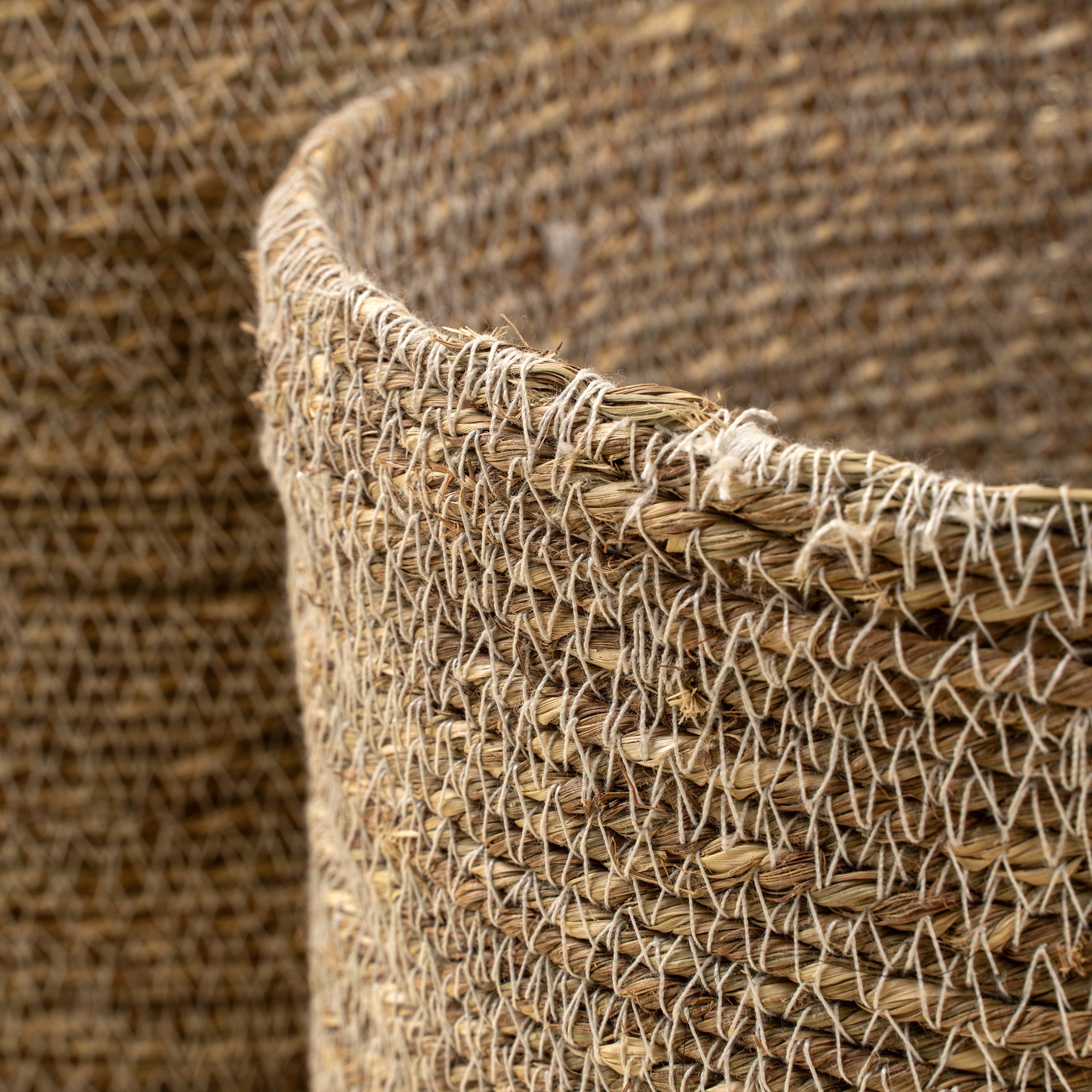 Costa Seagrass Baskets S/2, White