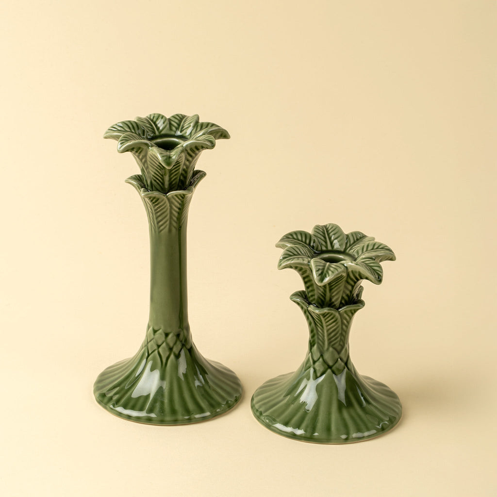 Palm Tree Candle Holder S, Green