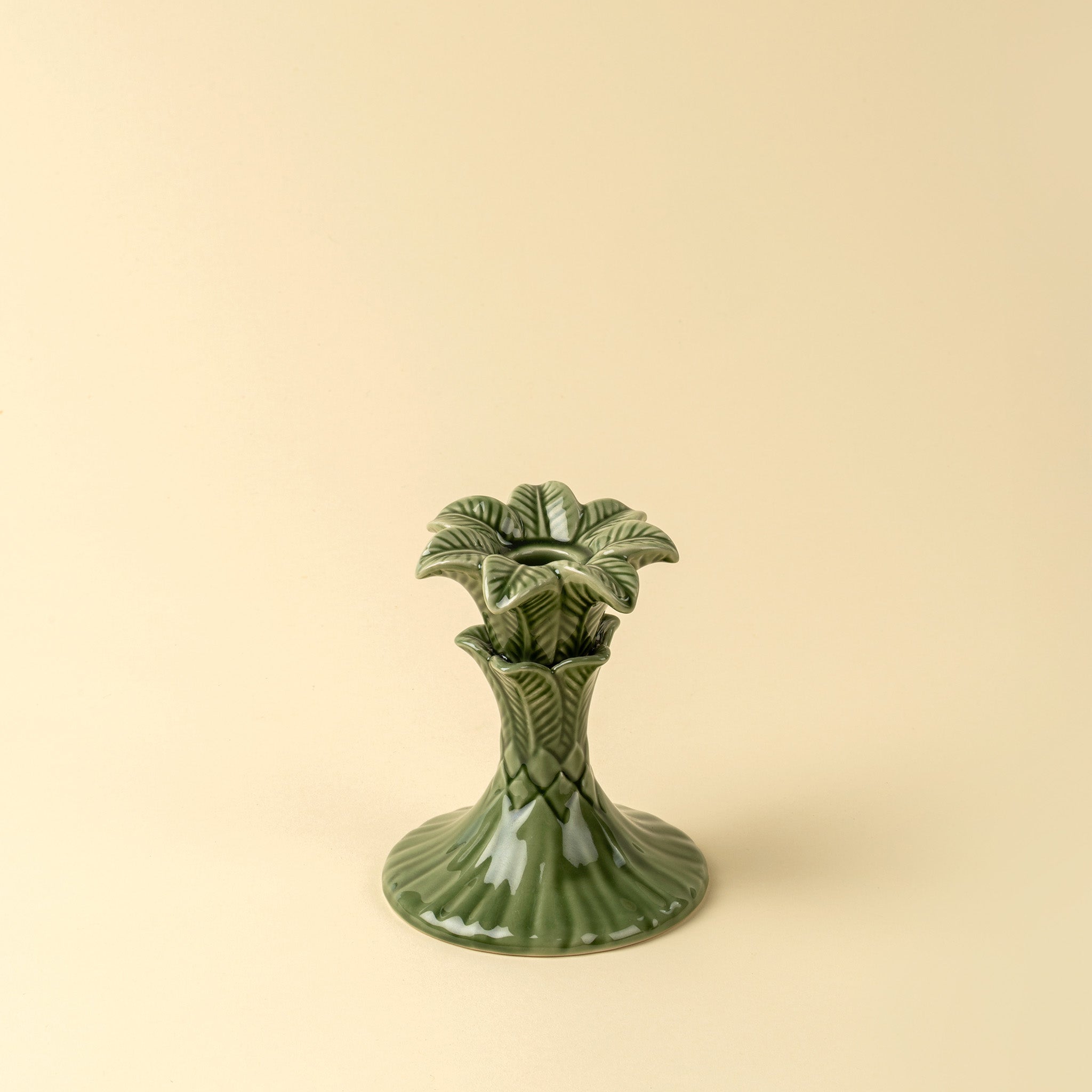Palm Tree Candle Holder S, Green