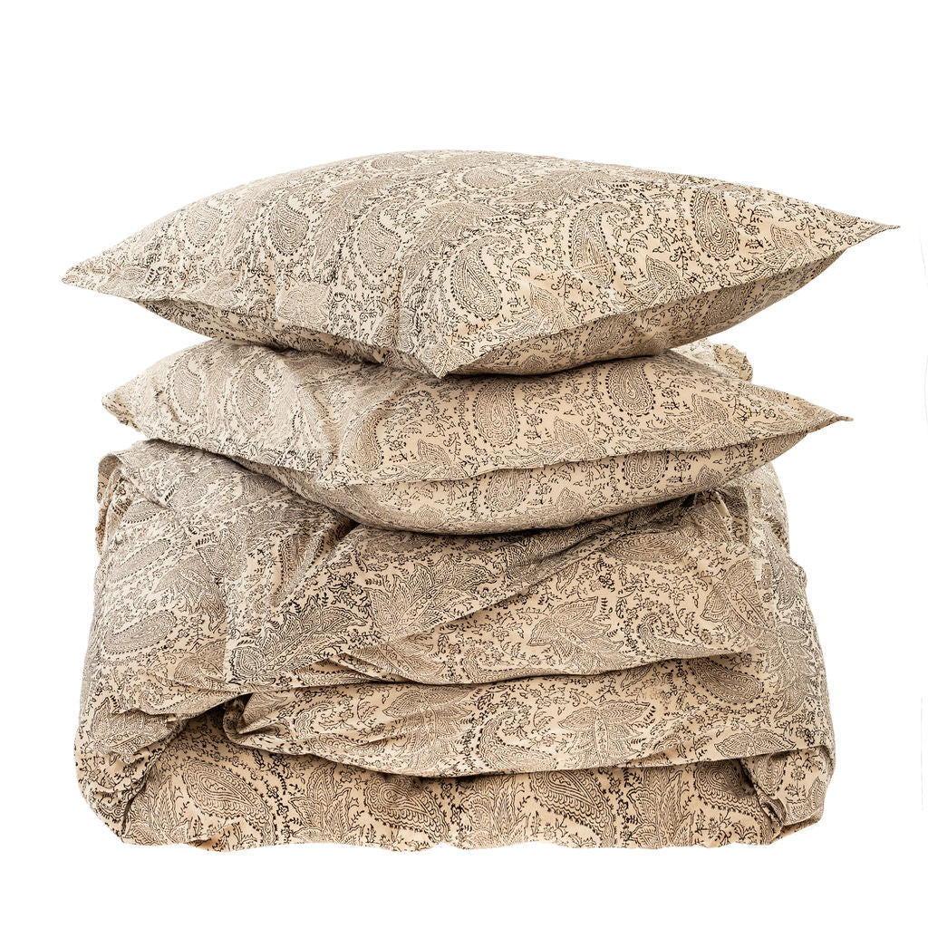 Saira Block Print King Duvet Set