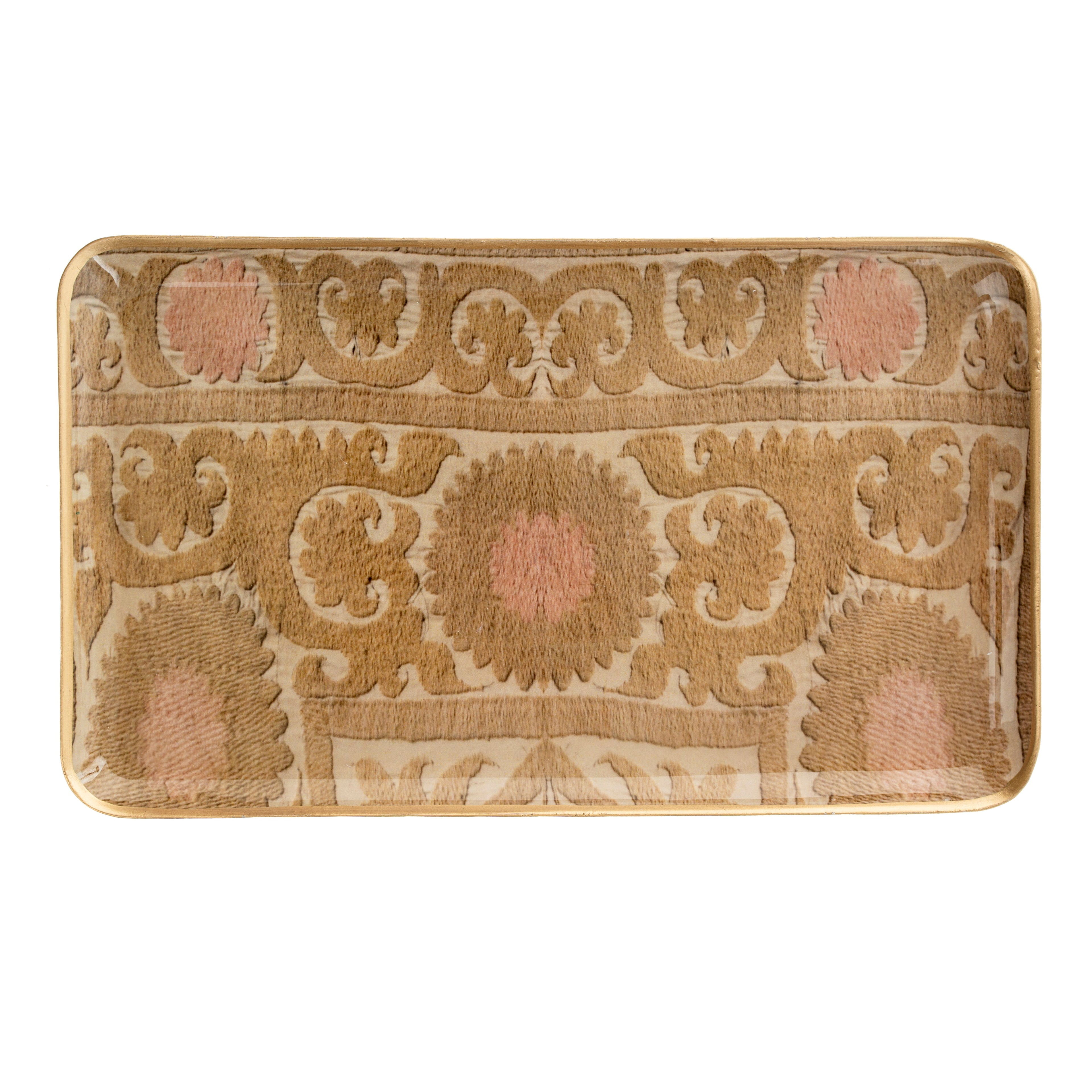 Sunrise Suzani Enameled Tray, Rect M