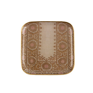 Sunrise Suzani Enameled Tray, Square