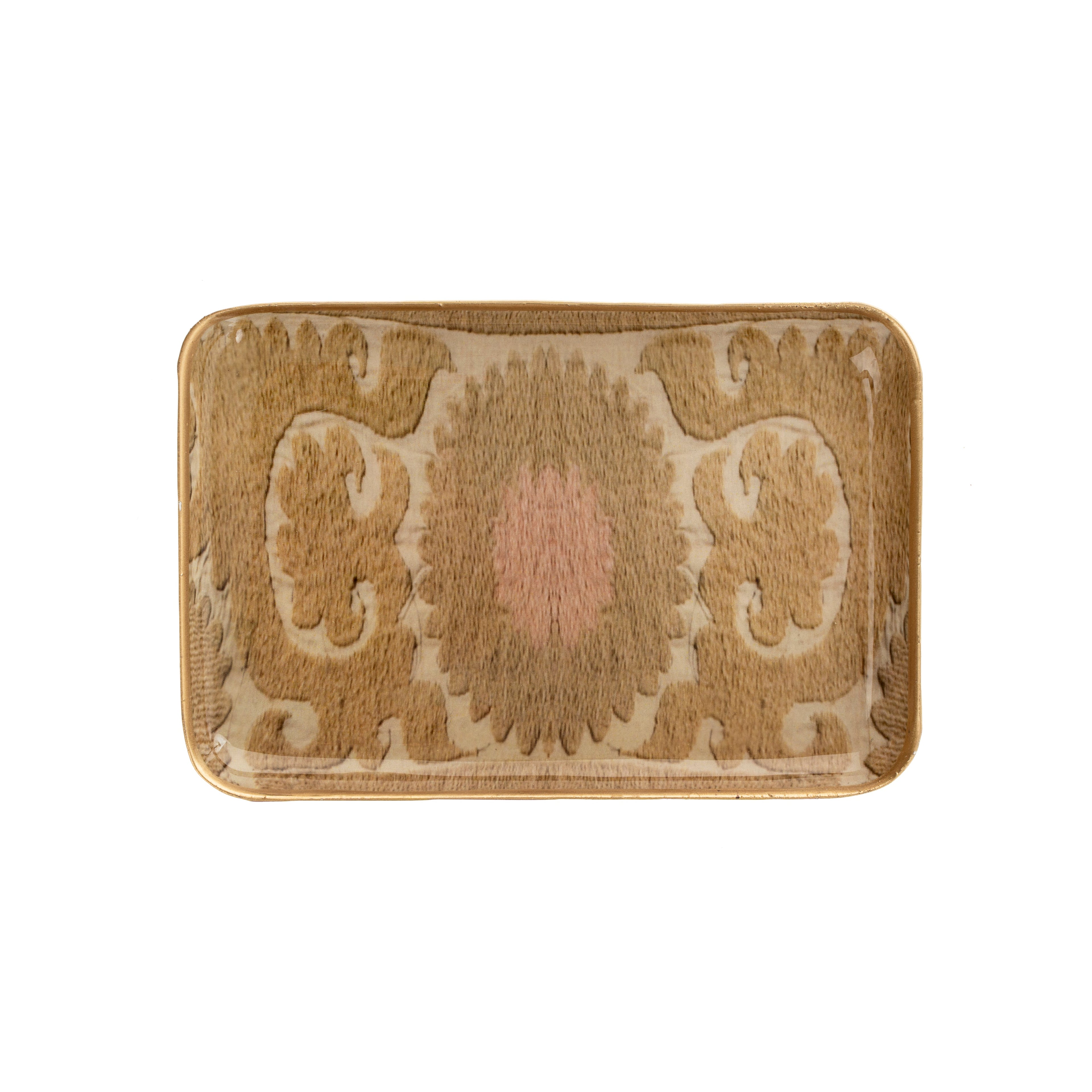 Sunrise Suzani Enameled Tray, Rect S