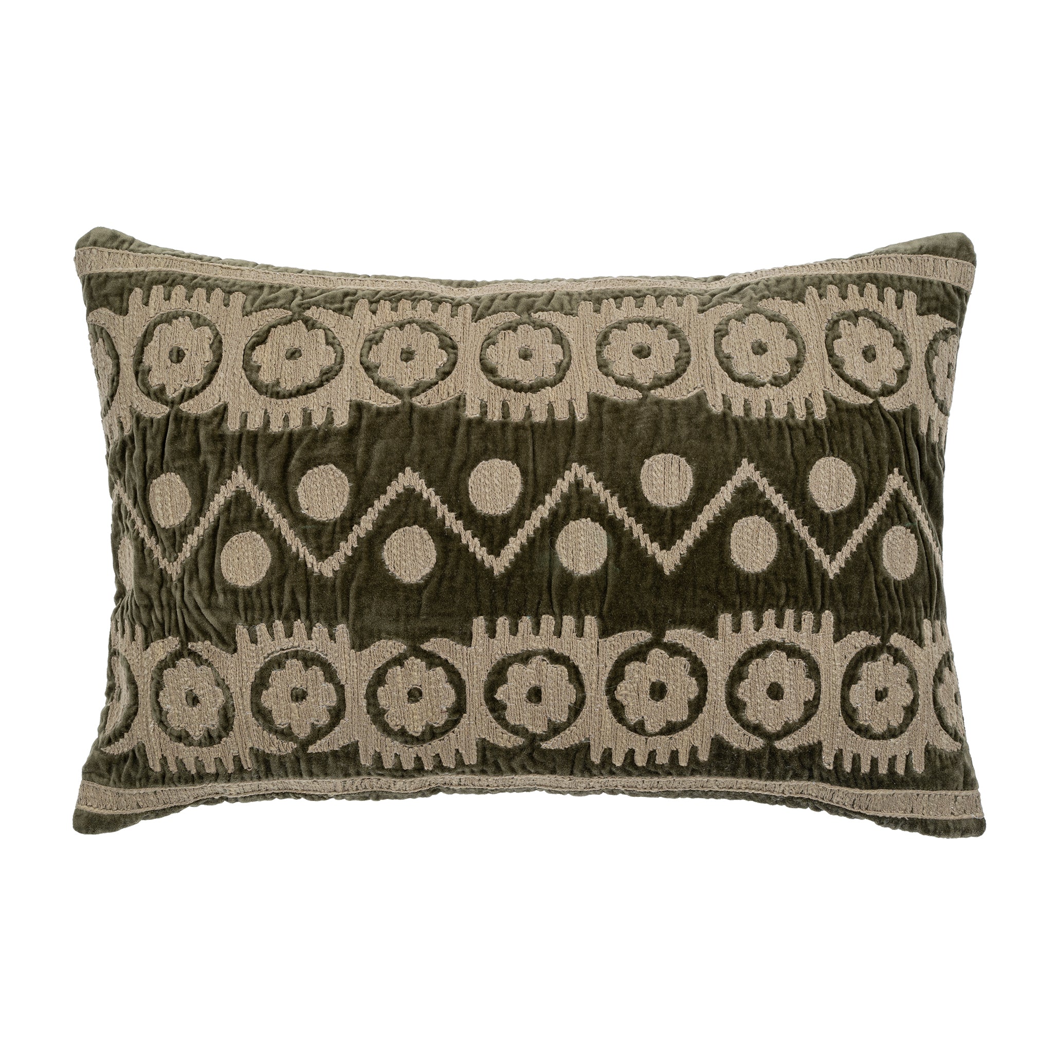 16x24 Velvet Embroidered Pillow