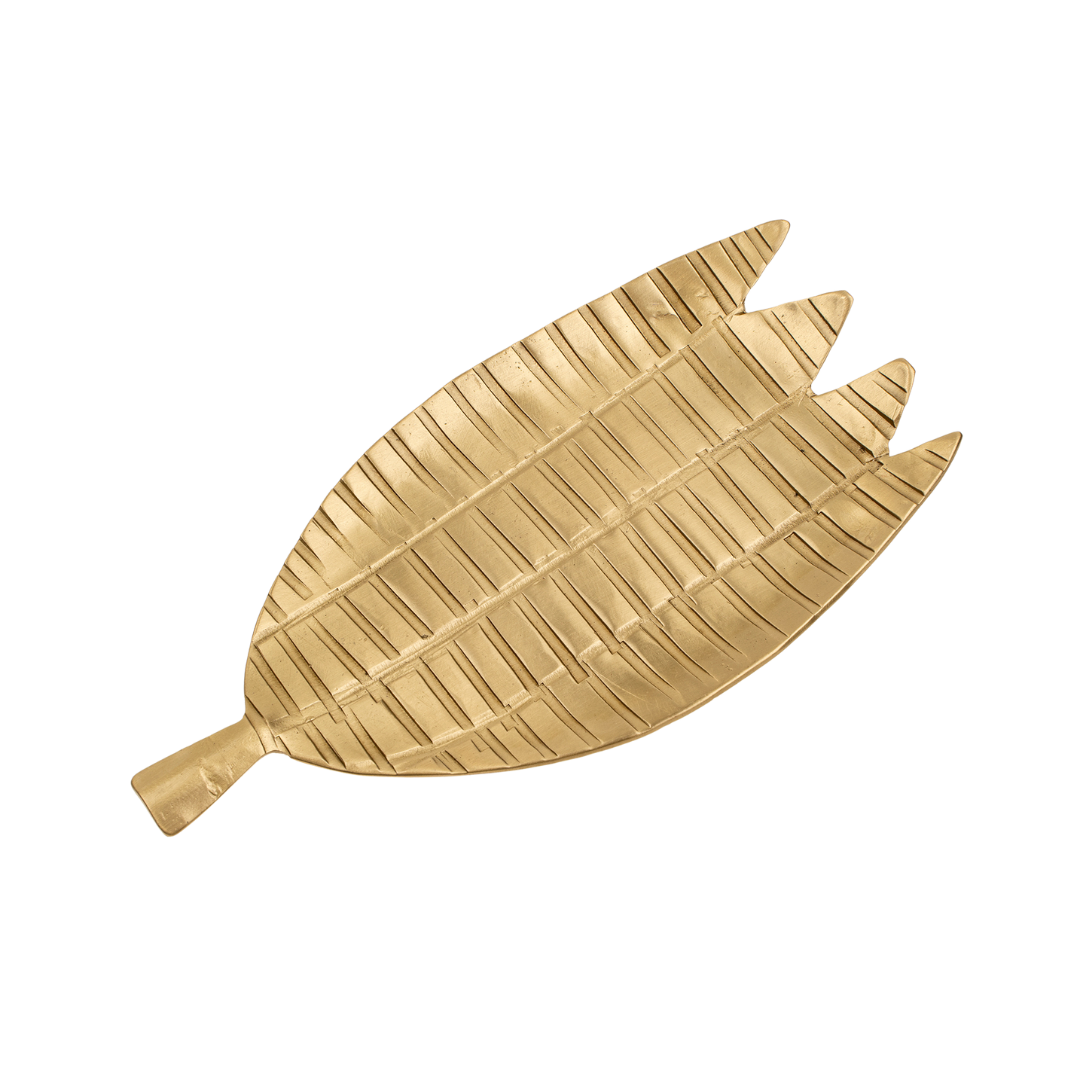 Palm Leaf Brass Trinket Dish