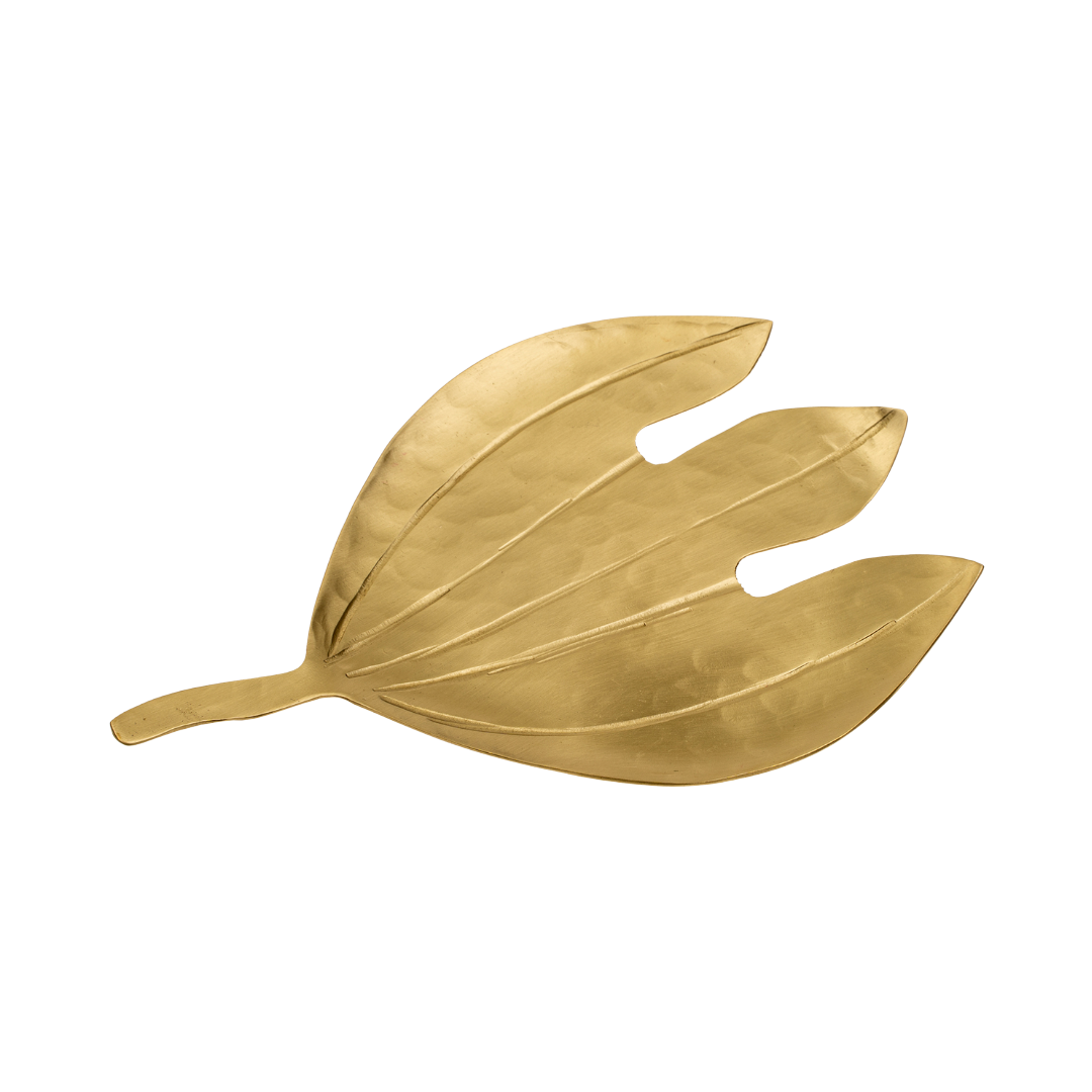 Monstera Leaf Brass Trinket Dish