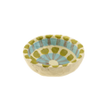 Painted Paper Mache Mini Bowl, Blue Stripe