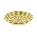 Painted Paper Mache Tray S, Green Stripe
