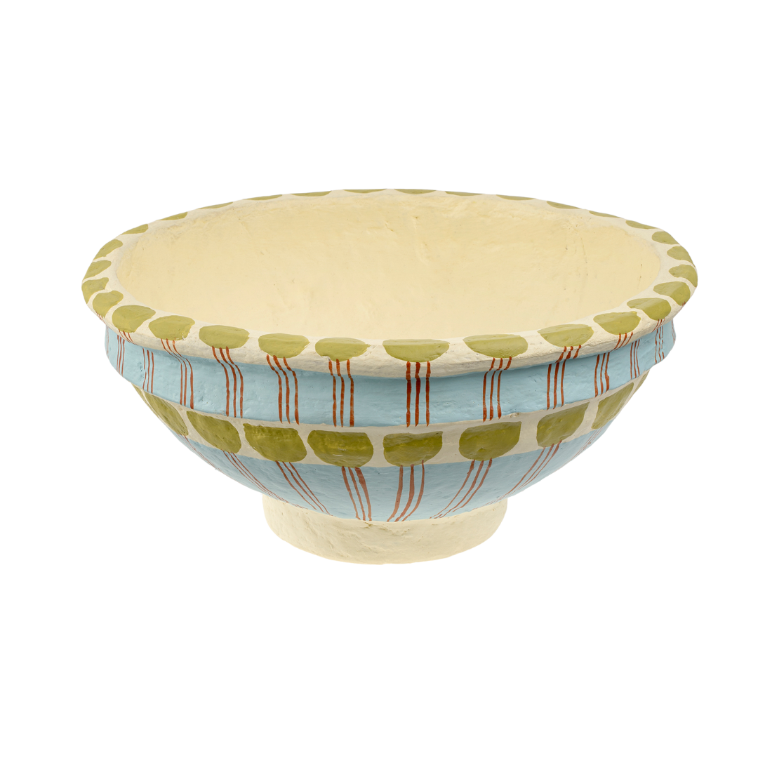 Painted Paper Mache Bowl S