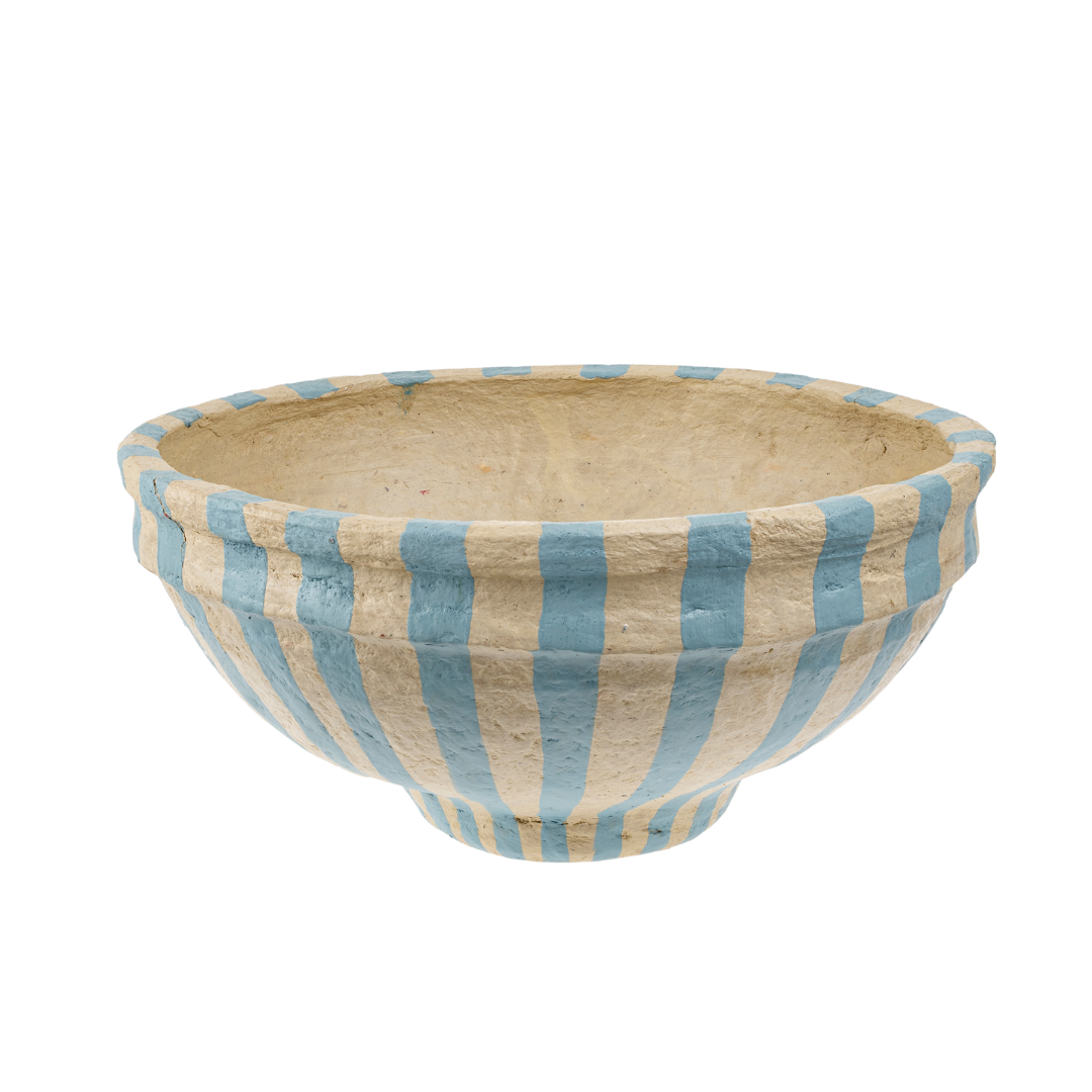 Painted Paper Mache Bowl L