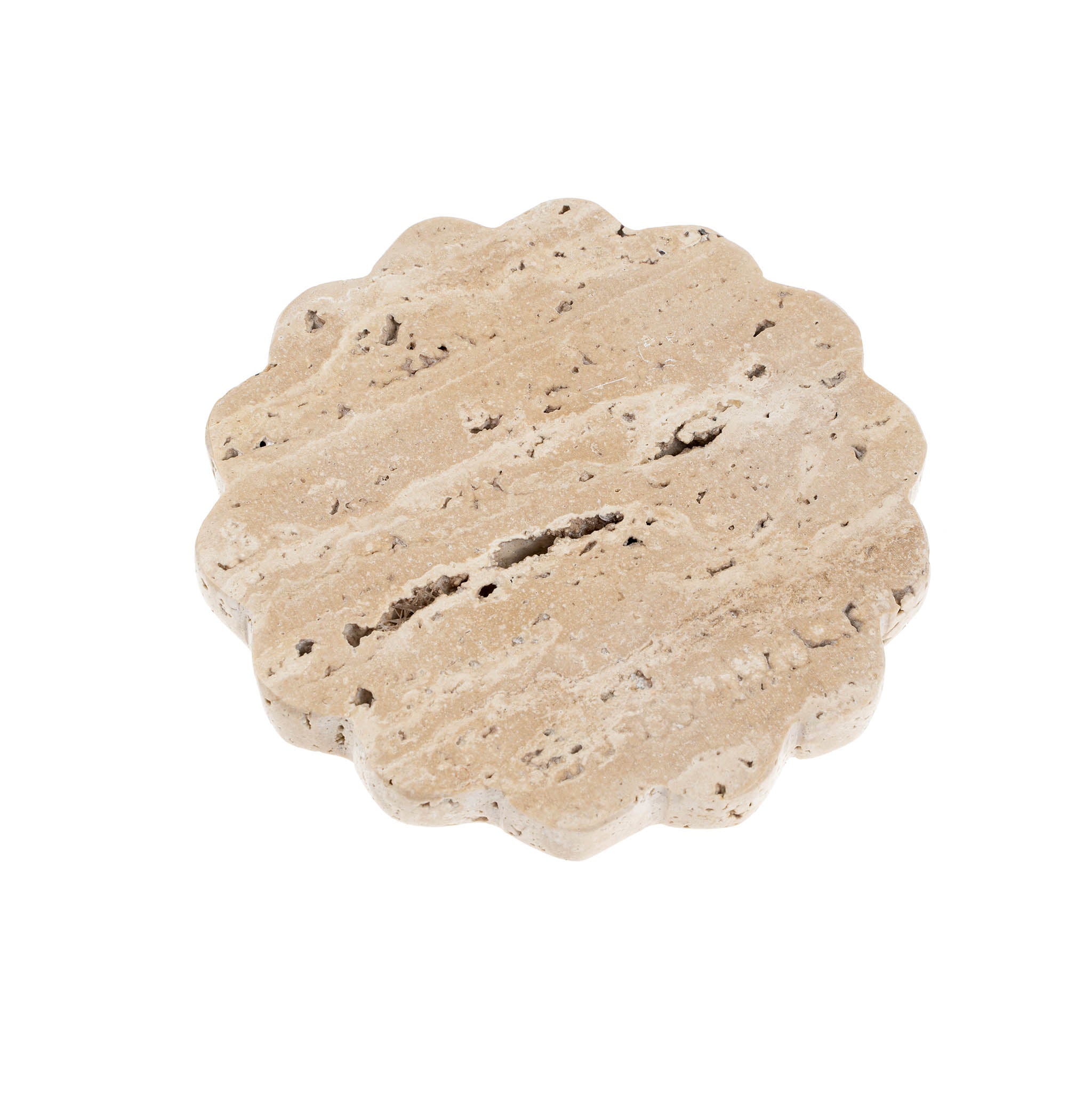 Travertine Scallop Tray S