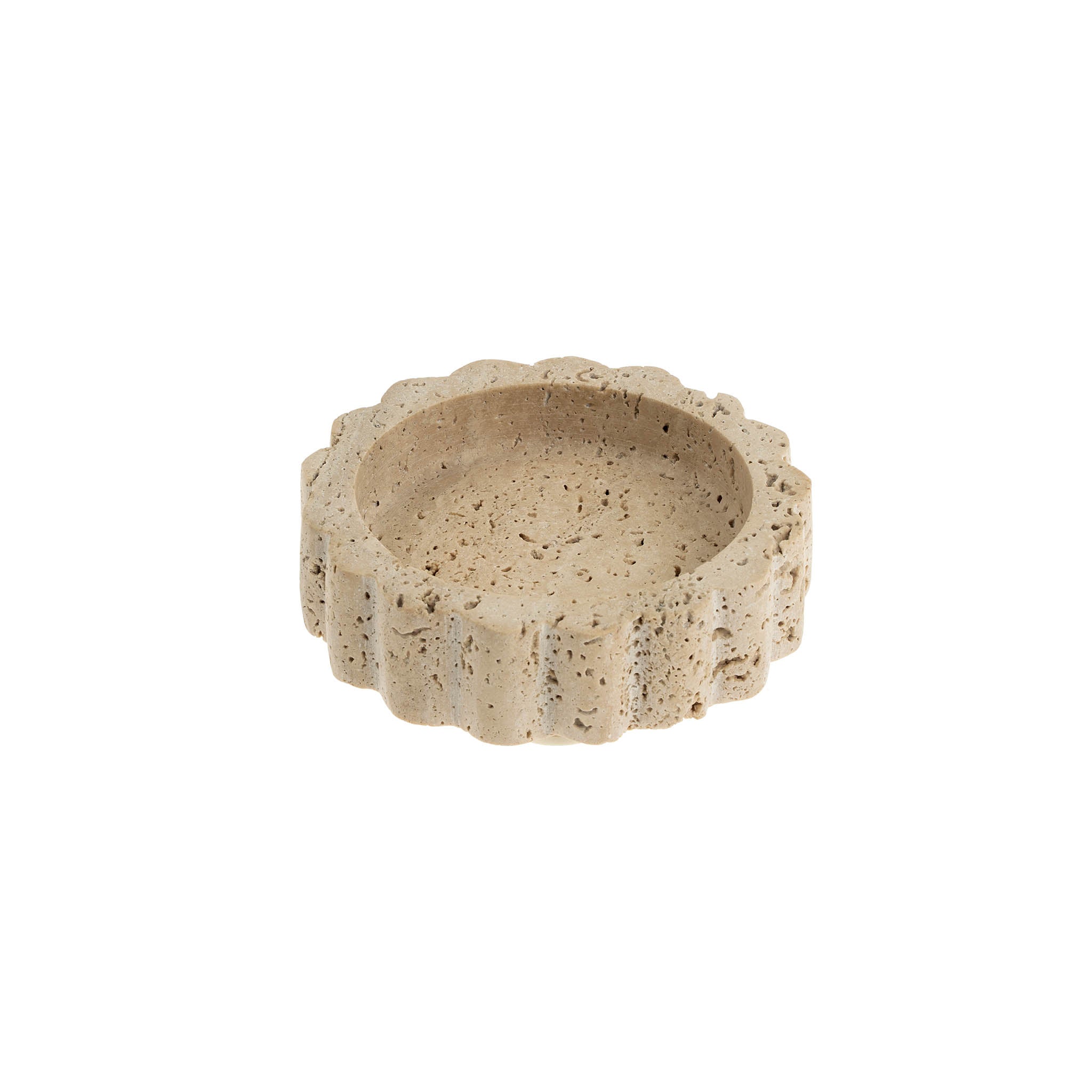 Travertine Scalloped Plate S