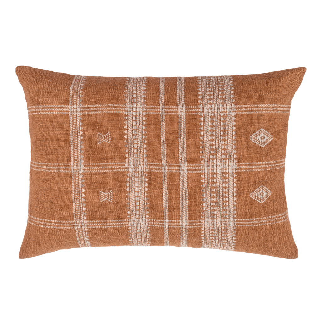 16x24 Bhujodi Wool Handloom Pillow, Apricot