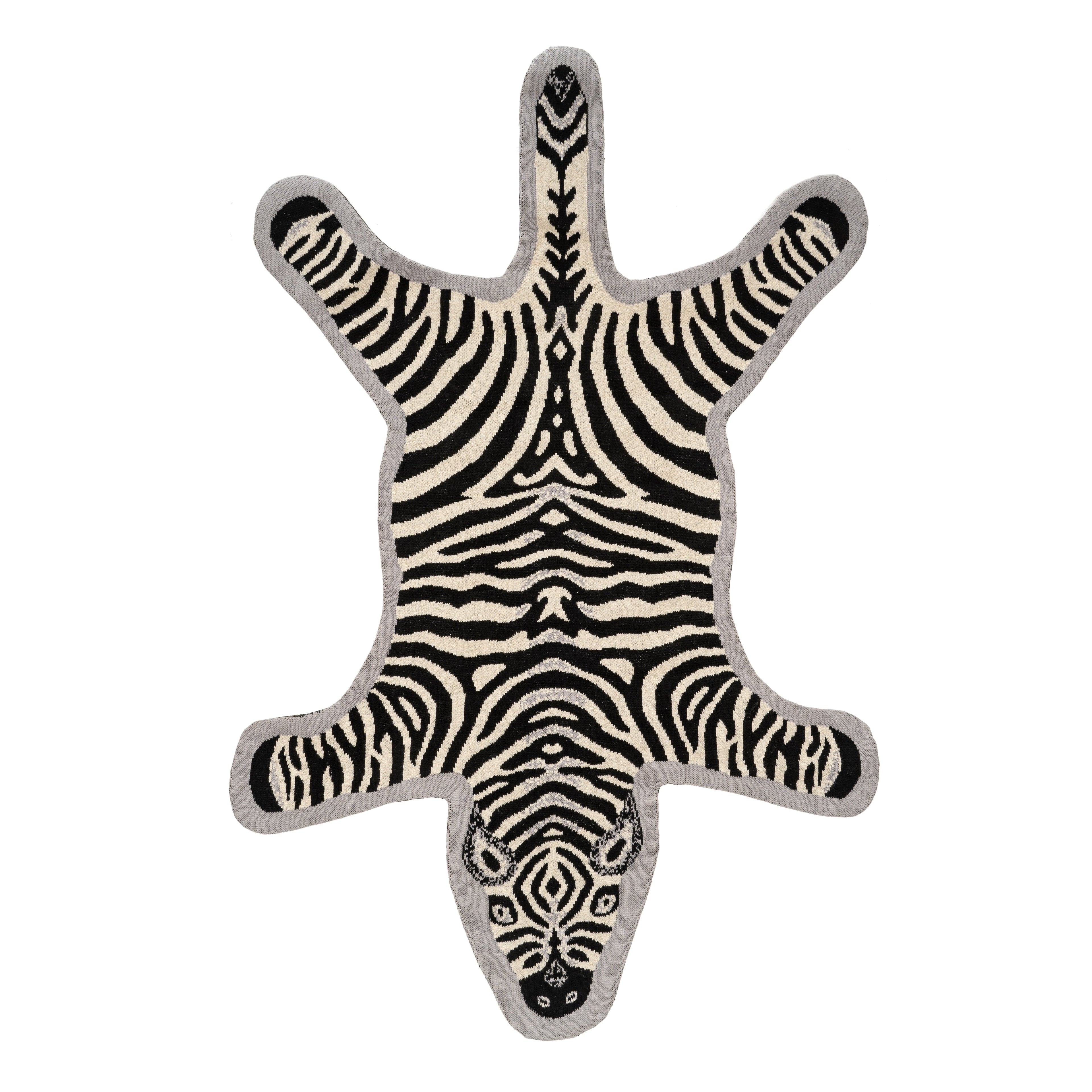 Zebra Knit Rug - 3x5
