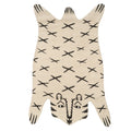White Tiger Knit Rug - 3x5