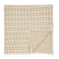 Block Print Botanical Muslin Baby Quilt Sand