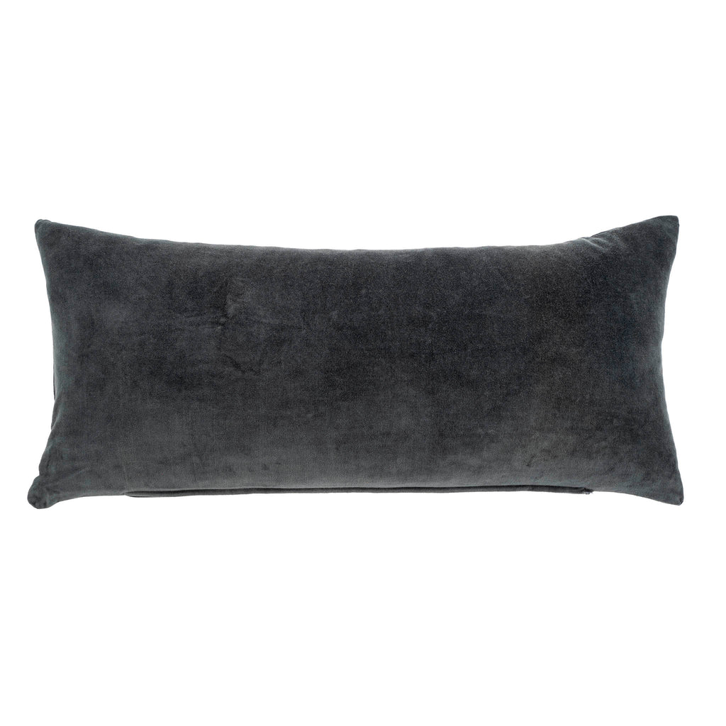 14x31 Vera Velvet Pillow Charcoal