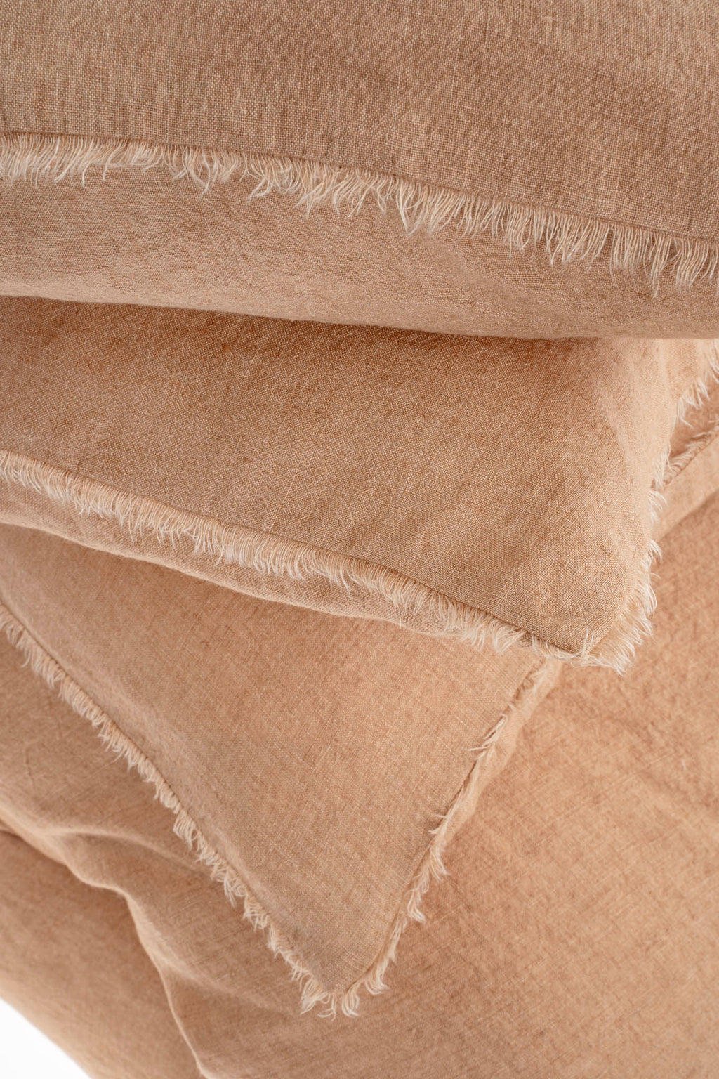 Lina Linen King Duvet Set Terracotta