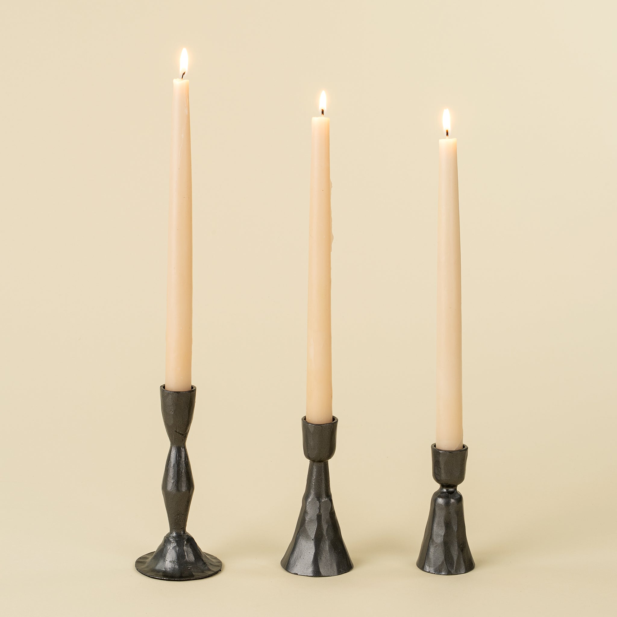 Zora Forged Candlestick L, Gunmetal