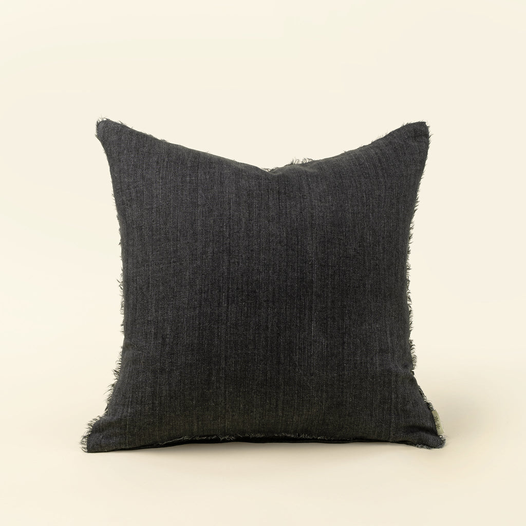 20x20 Lina Linen Pillow Charcoal