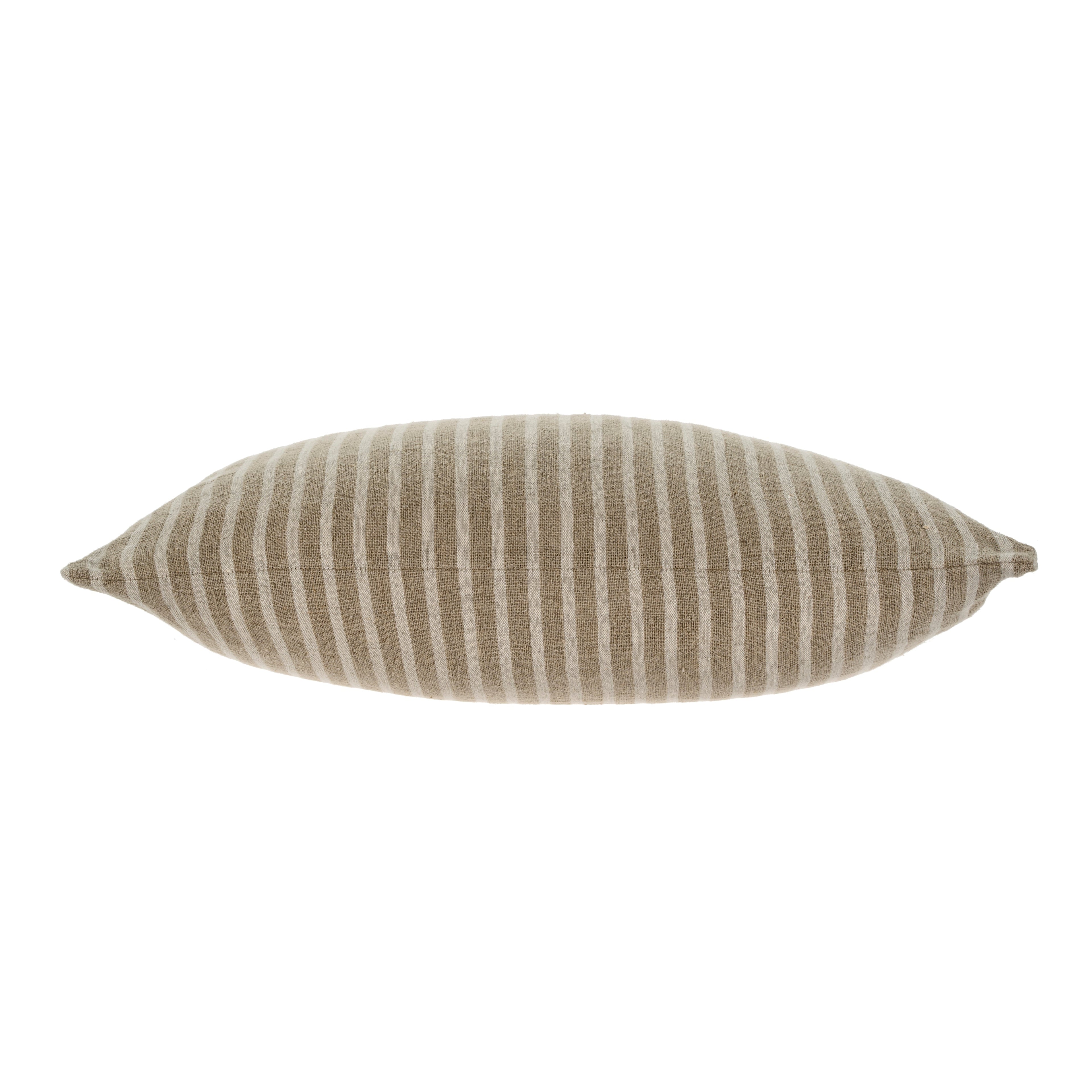 16x24 Pinstripe Linen Pillow, Natural