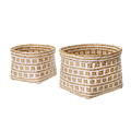 Cleo Baskets S/2, White