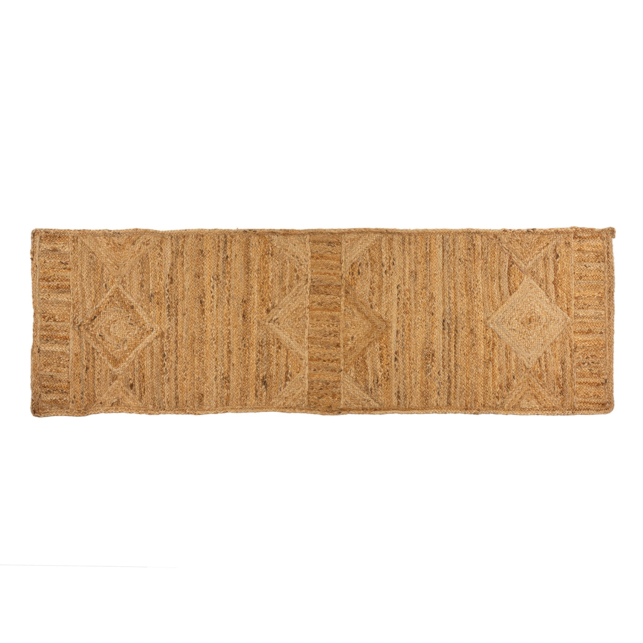 Jute Diamond Runner Rug - 2.5x8