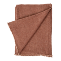 Selena Linen End of Bed Blanket, Brick