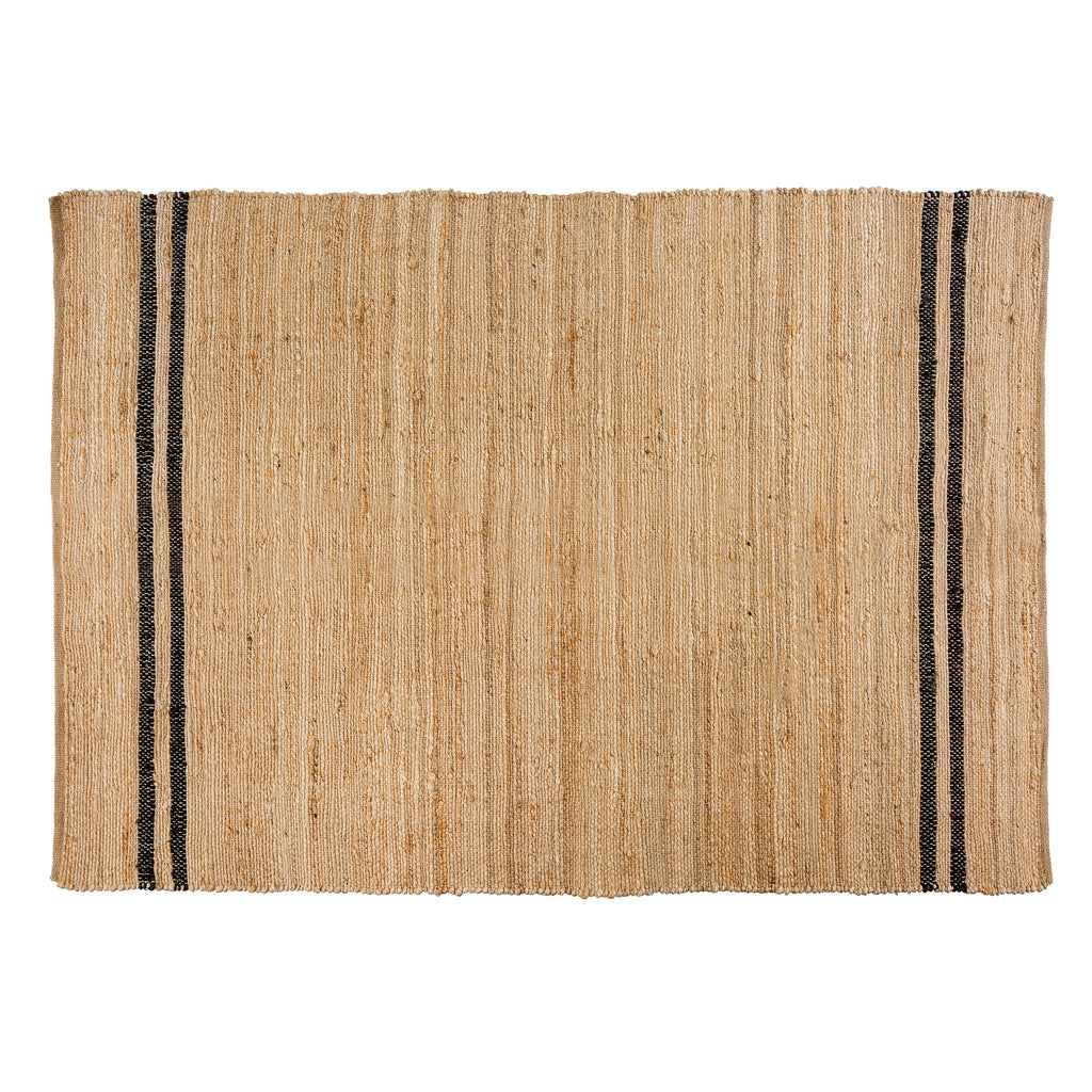 Coastal Stripe Rug, Black - 4x6