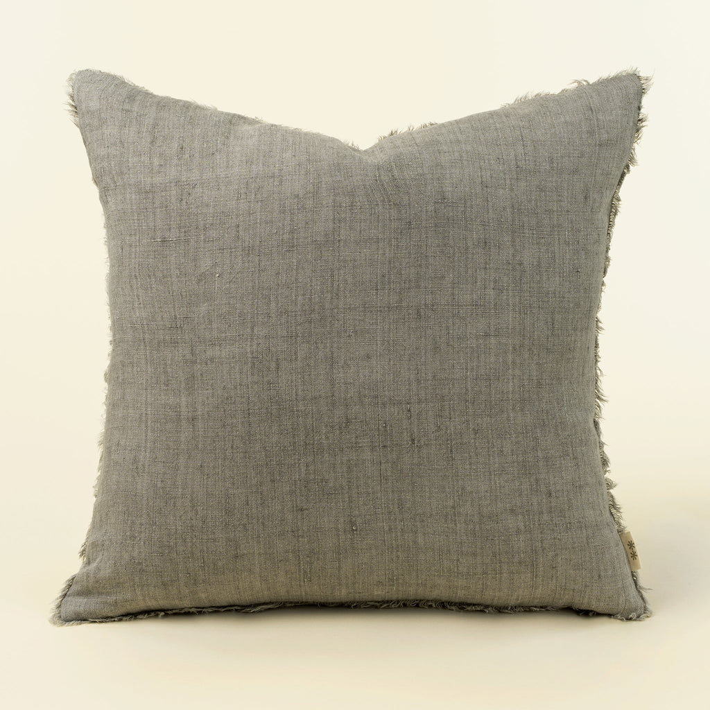 24x24 Lina Linen Pillow Warm Grey