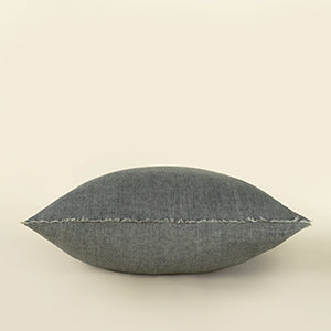 24x24 Lina Linen Pillow Steel Grey