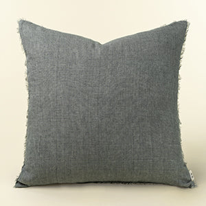 24x24 Lina Linen Pillow Steel Grey