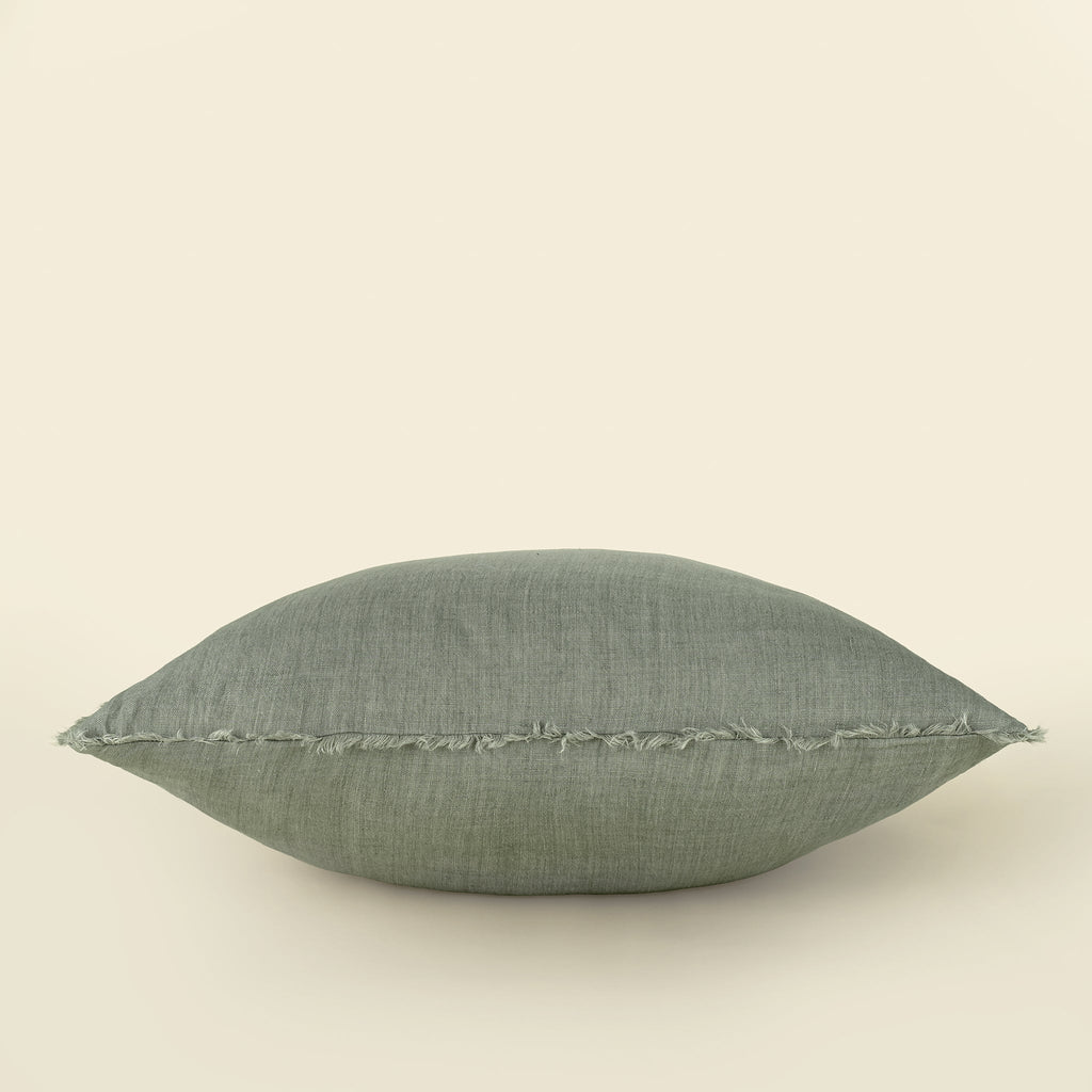 24x24 Lina Linen Pillow Flint Grey