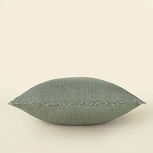 24x24 Lina Linen Pillow Flint Grey