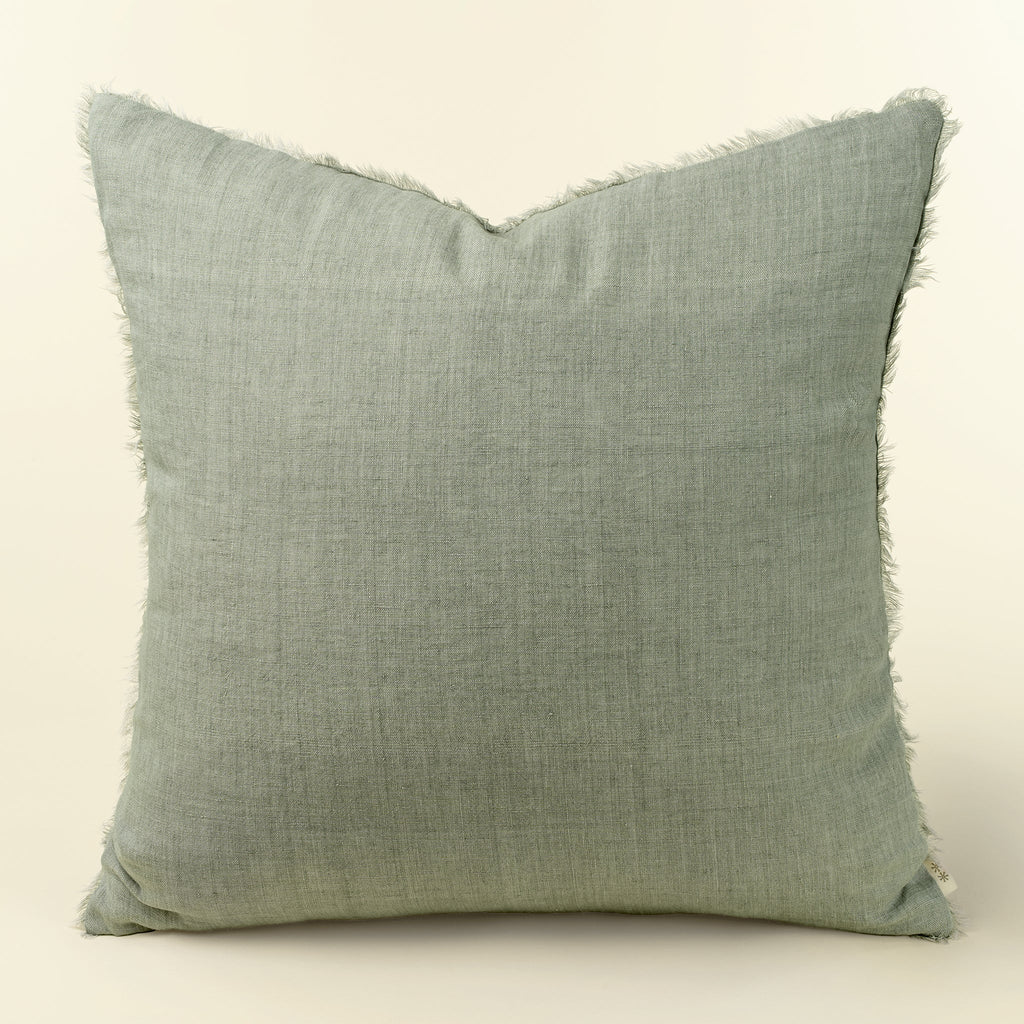 24x24 Lina Linen Pillow Flint Grey