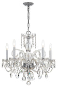 Traditional Crystal 22'' Hand Cut Crystal Polished Chrome Chandelier
