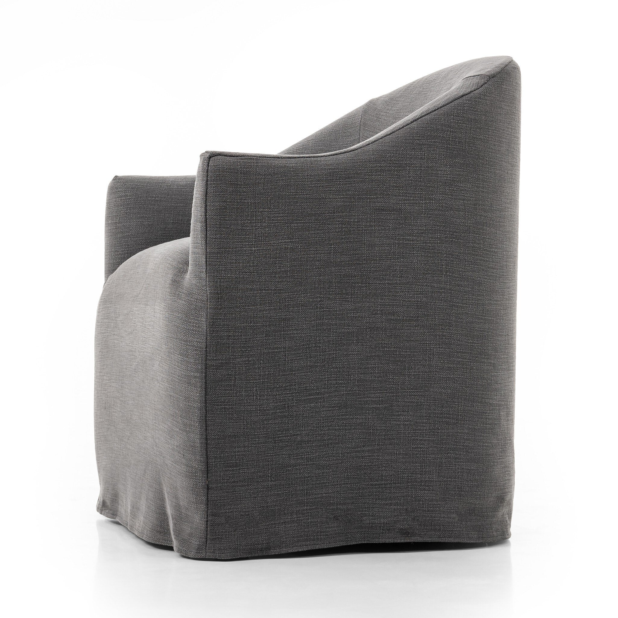 Cove Dining Chair With Casters - Bergamo Charcoal