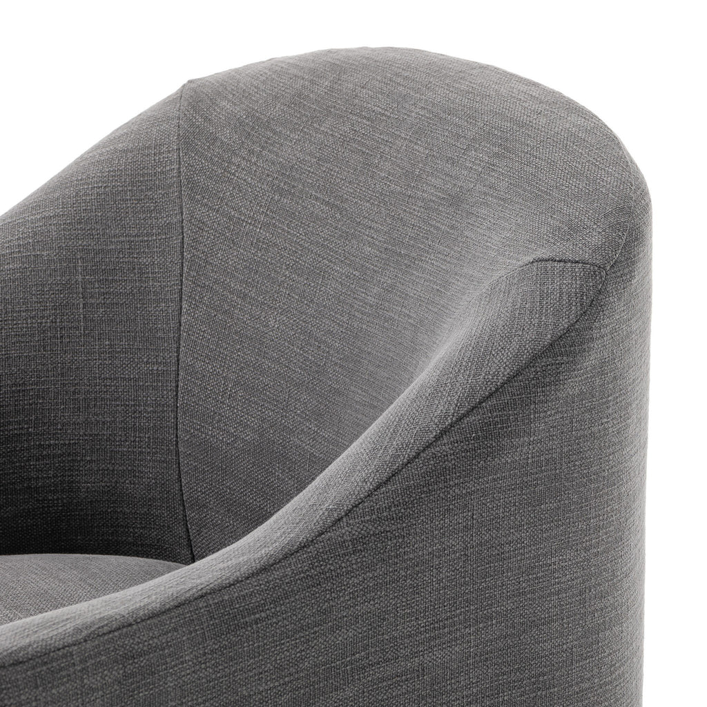 Cove Dining Chair With Casters - Bergamo Charcoal