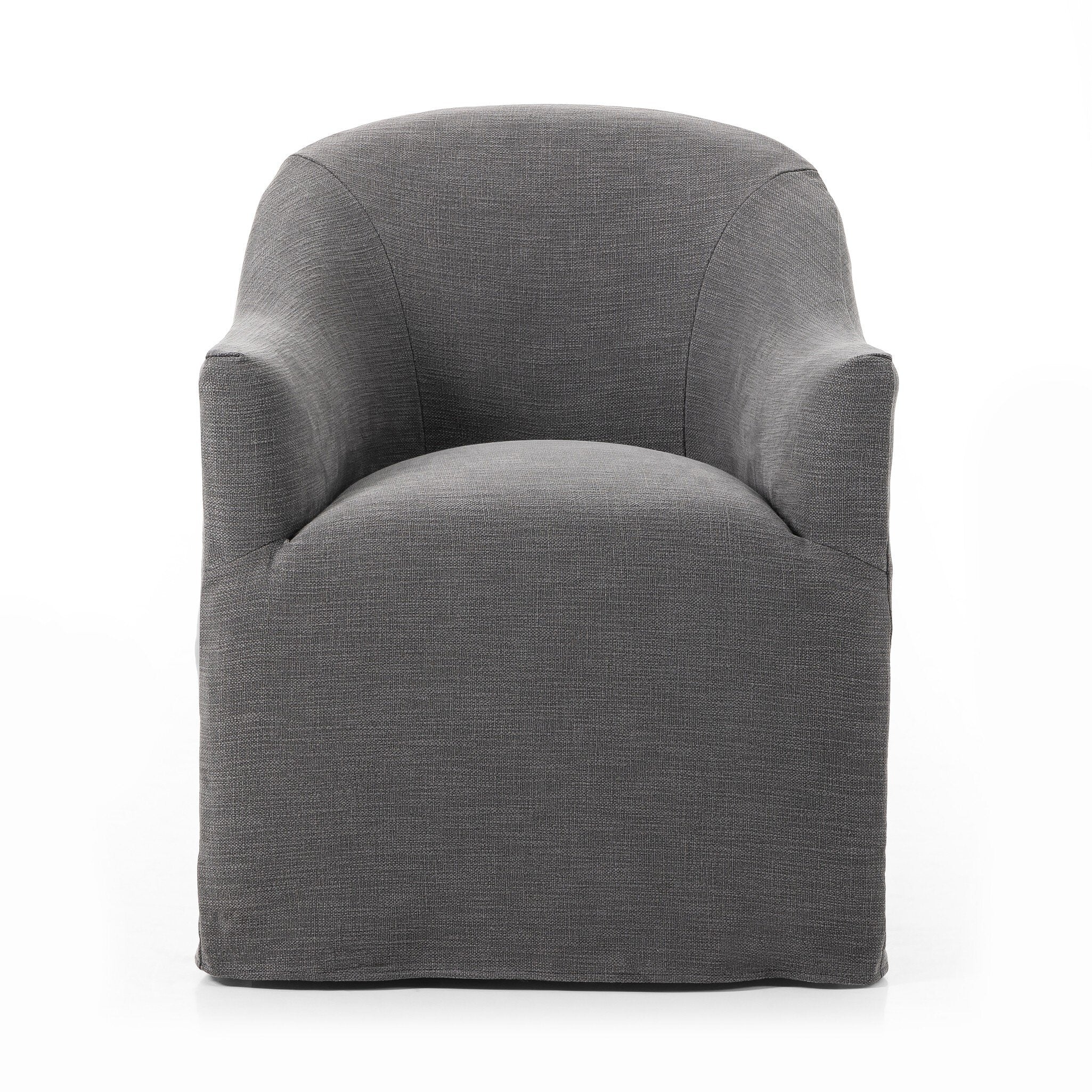 Cove Dining Chair With Casters - Bergamo Charcoal