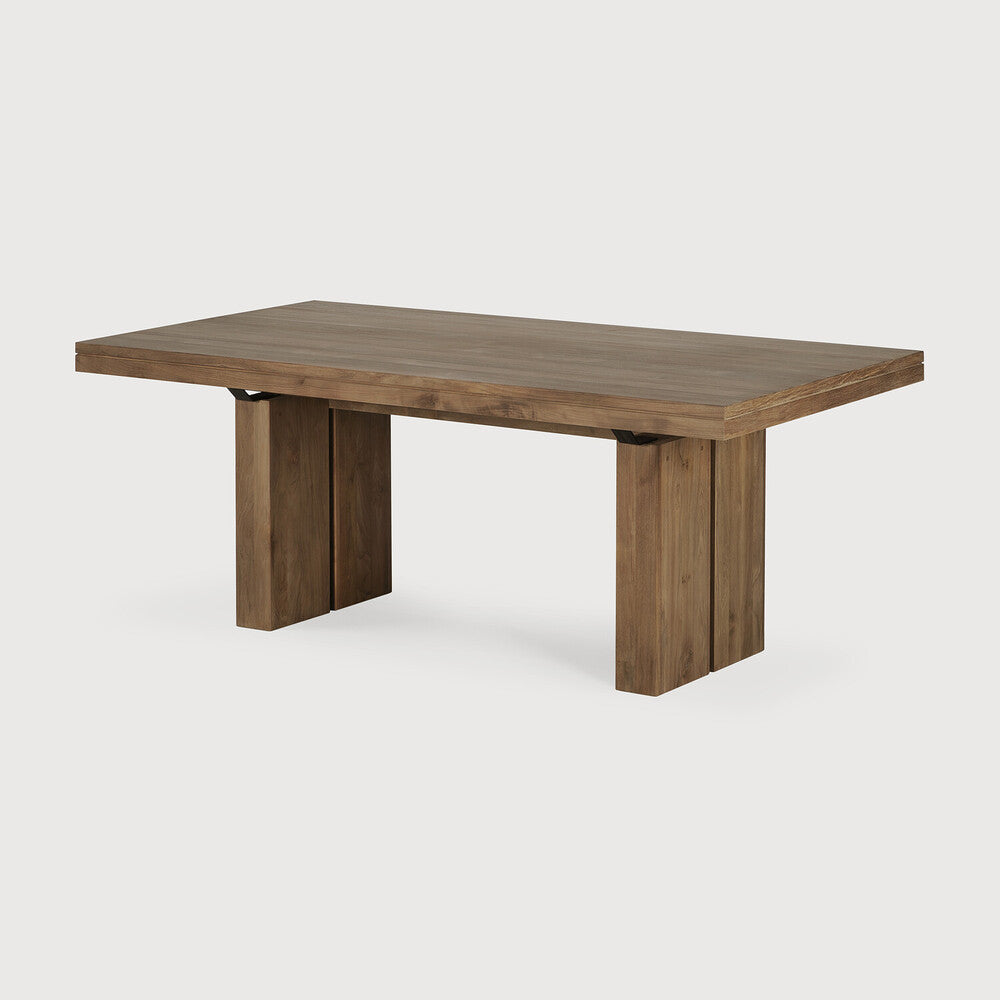 Double Extendable Dining Table | Teak | Rectangular