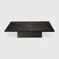 Tabwa Coffee Table | Varnished Teak | Off Black | Rectangular