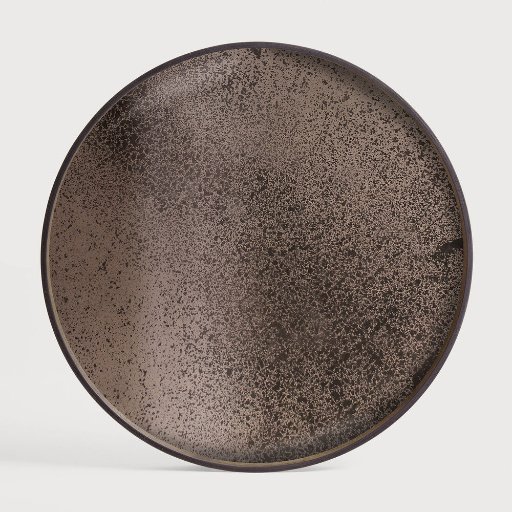 Aged Tray | Mirror | Bronze | Round | Xl