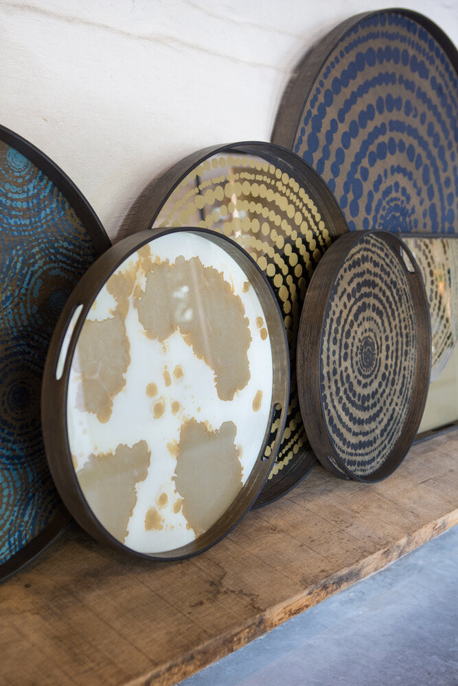 Organic Tray | Glass | Mist Gold | Round | S